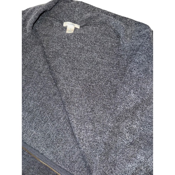 Caslon Womens Gray Asymmetrical Zip Up‎ Funnel Neck Tunic Sweatshirt Medium - Picture 7 of 10